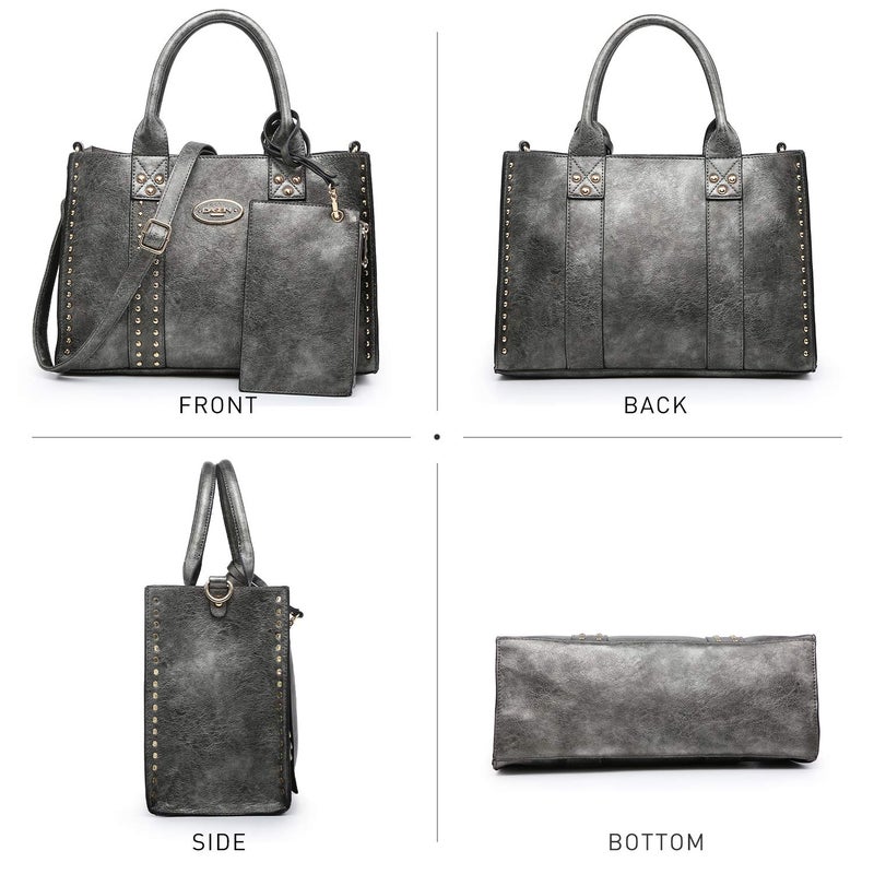 Dasein Purses Handbags for Women Tote Wallet Set Top Handle Satchel Shoulder Hobo Bag 3pcs - Image 3